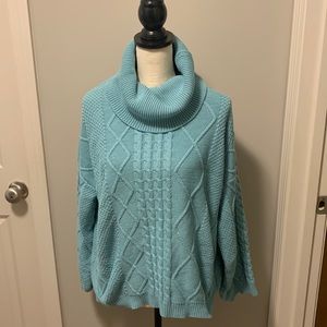 Pink Lily light Blue slouchy sweater Medium